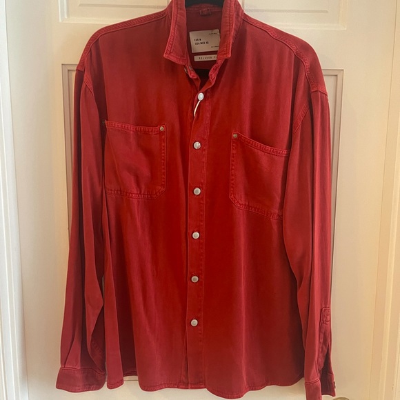 NWT Zara Man Red Button Up (M) - Picture 1 of 7